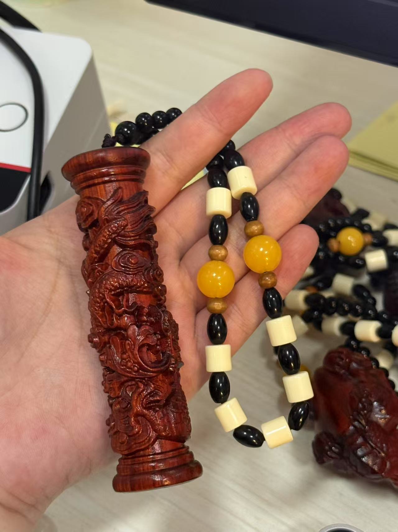 龙柱手把件-------------------