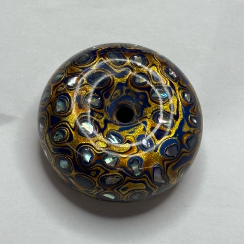 A539 深蓝大漆珠平安扣吊坠