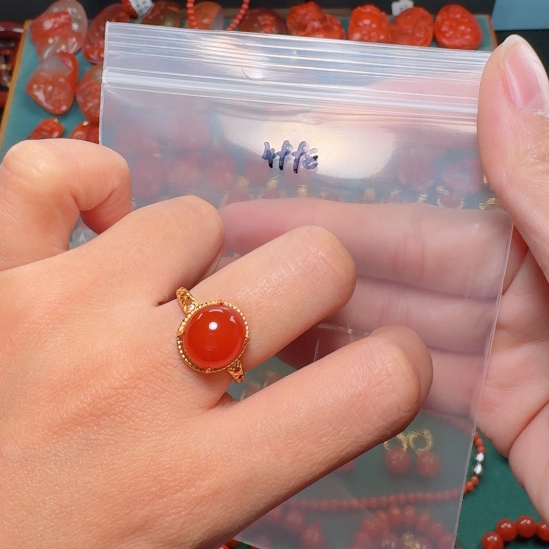 南红玛瑙南红 银S925镶嵌