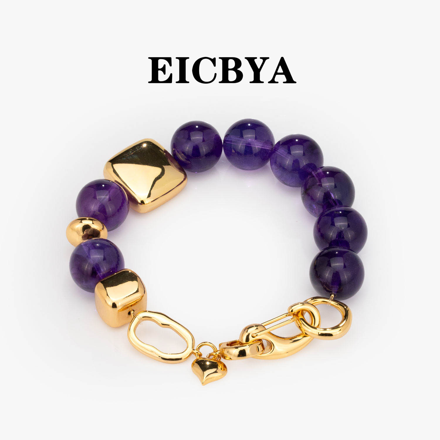 EICBYA/紫境迷光【瑶光系列】紫水晶异形手链镀24K金配件 轻奢珠宝