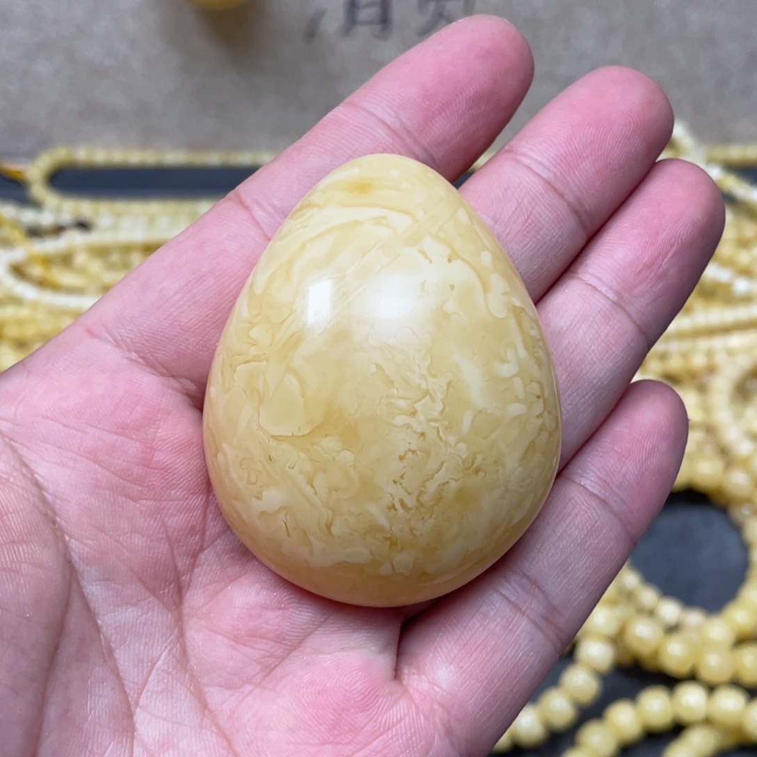 蜜蜡裸石未镶嵌蜜蜡水滴吊坠28.7g