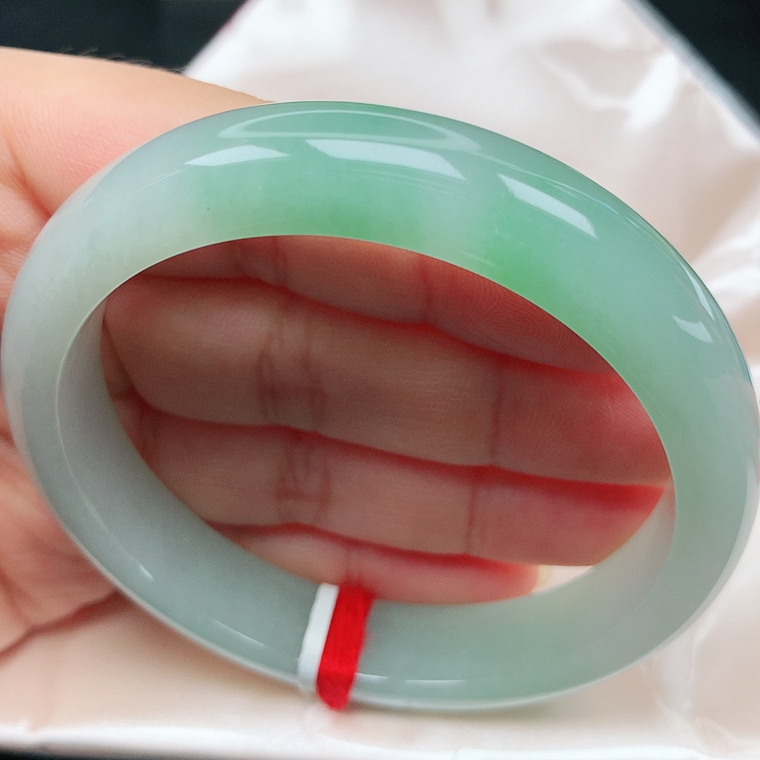 未镶嵌手镯翡翠5冰胶飘绿
