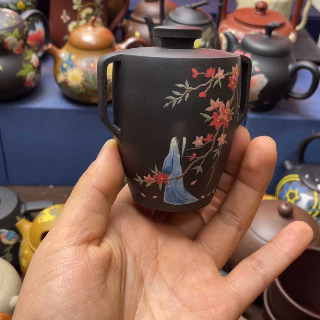 h***s茶杯红泥紫砂茶壶140cc