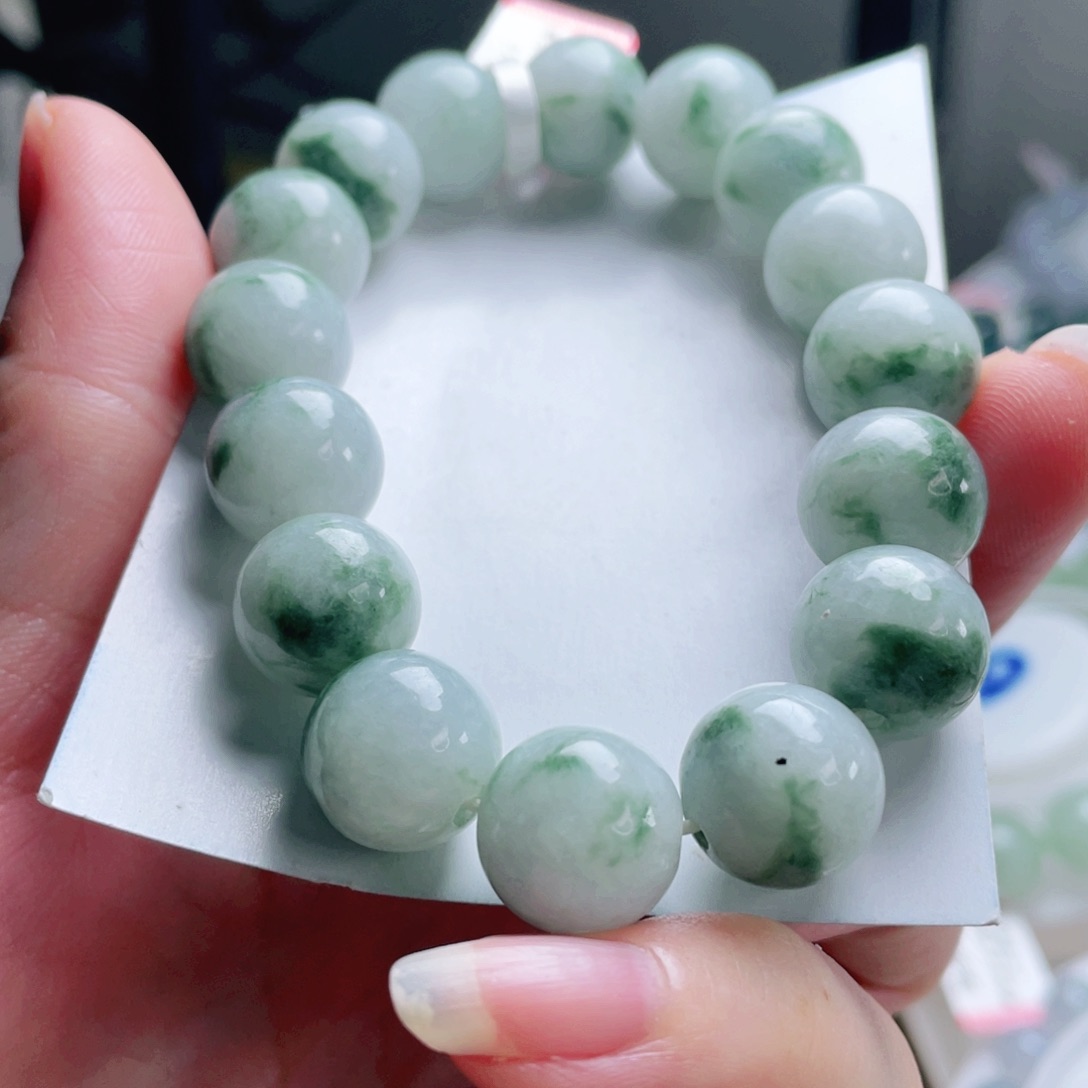 翡翠未镶嵌手链手串13