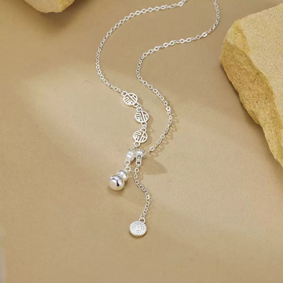 新中式葫芦流苏项链124（无礼盒）