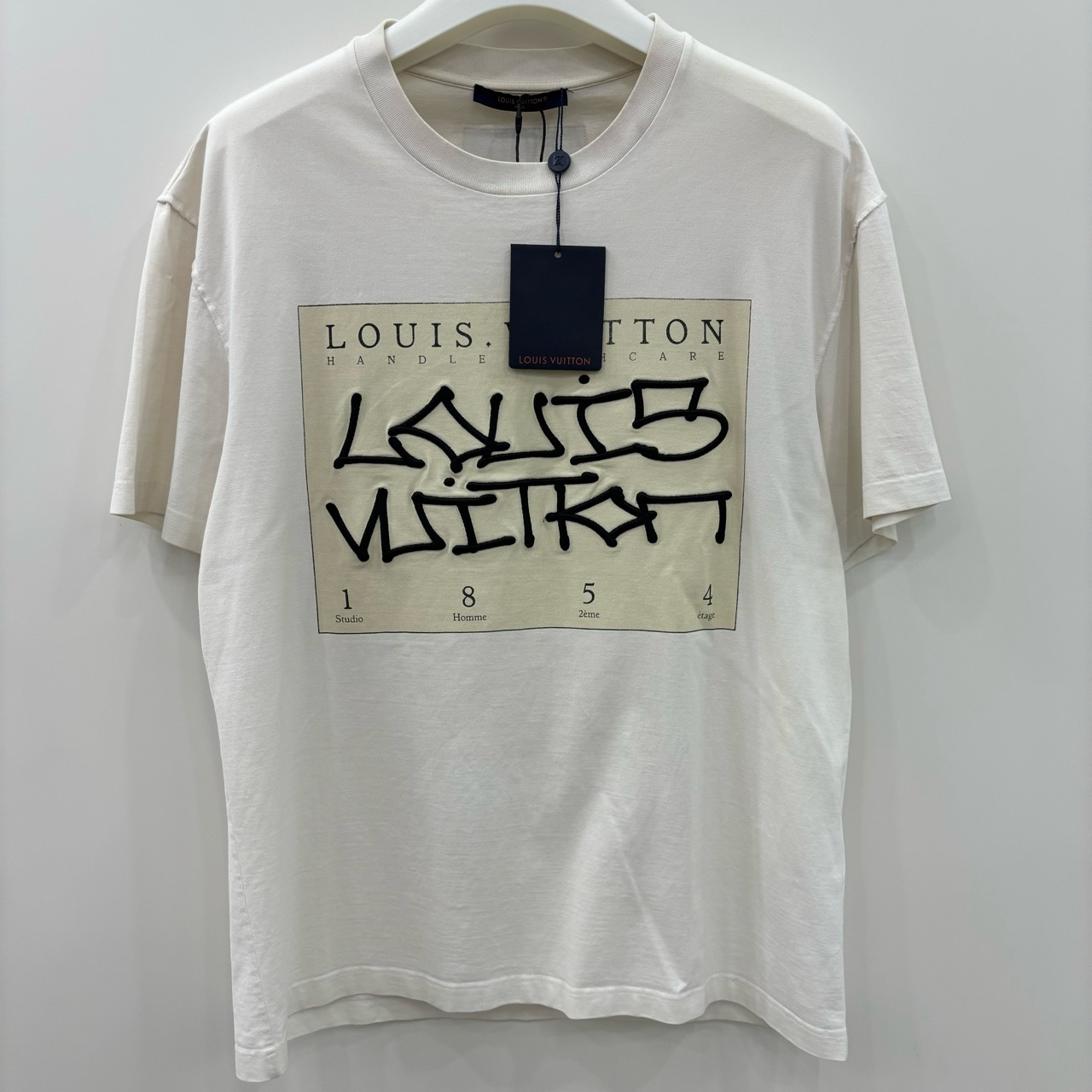 99新 LouisVuitton/路易威登 字母Logo印花圆领短袖/尺码XL/6008