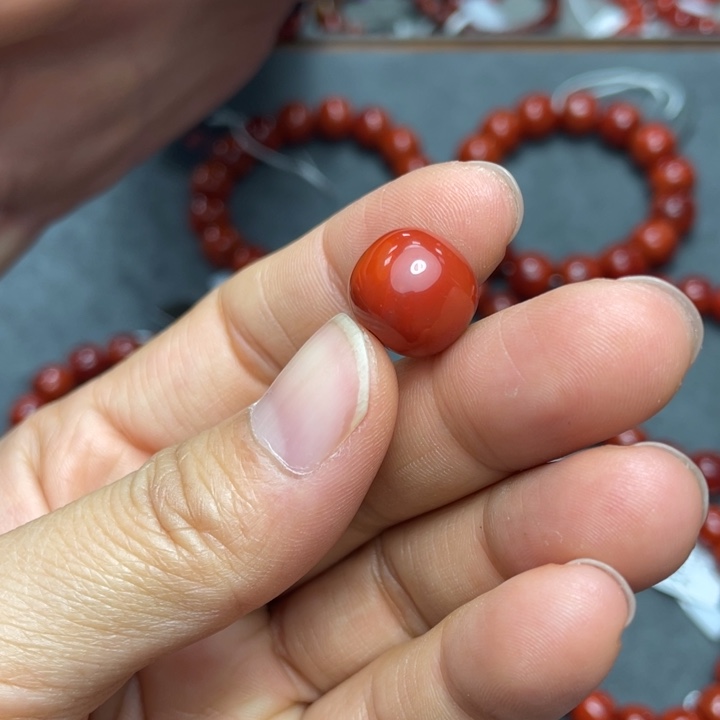 南红玛瑙单珠13多样性发1未镶嵌