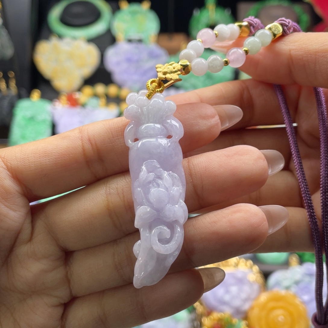 翡翠未镶嵌颈饰代编织