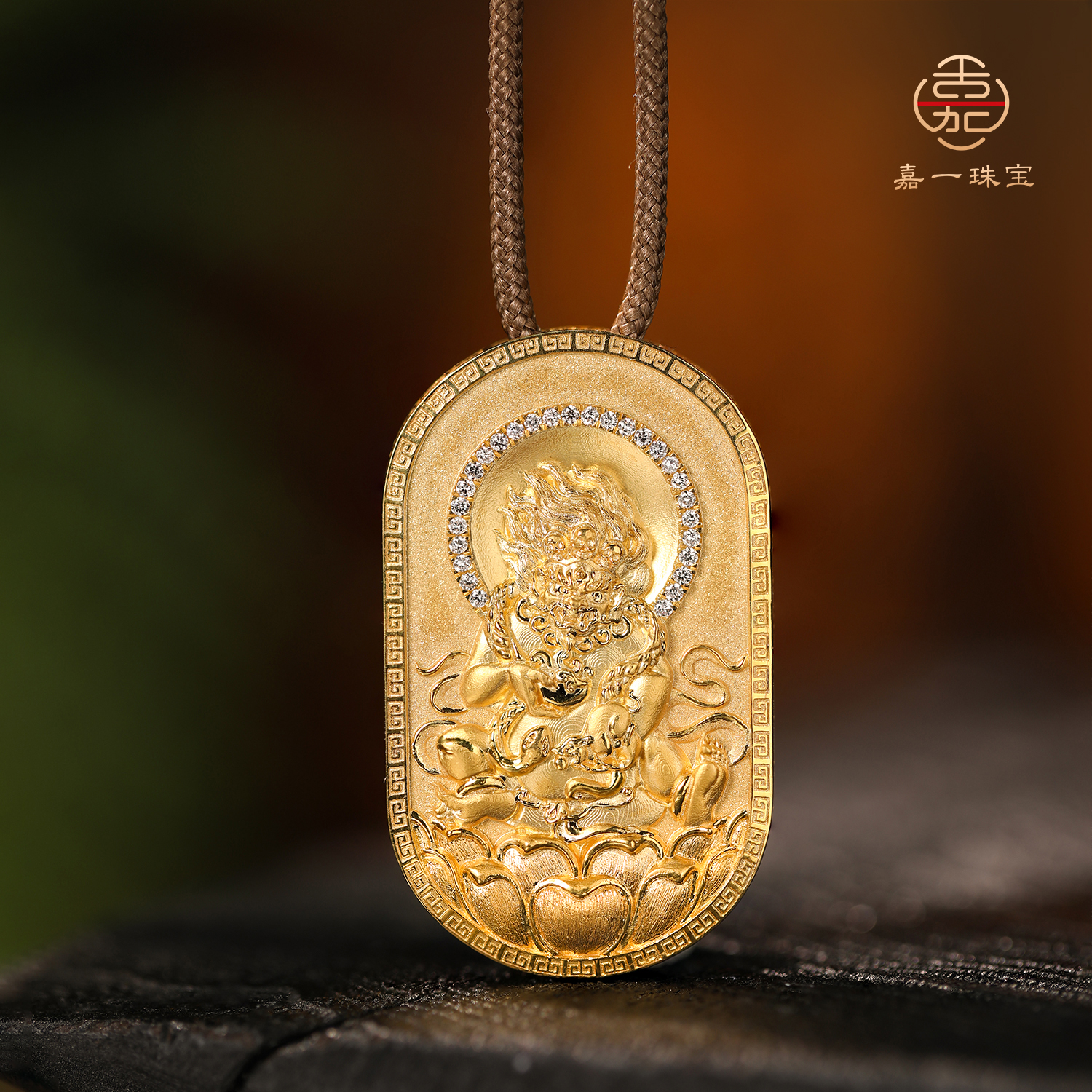 【嘉一昭愿】三转财轮·万财升腾 热贡首发黑财神原创18k重金吊坠