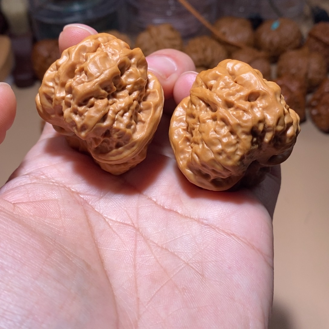 文玩核桃把件全品无修39尺A级怀柔蛤蟆头