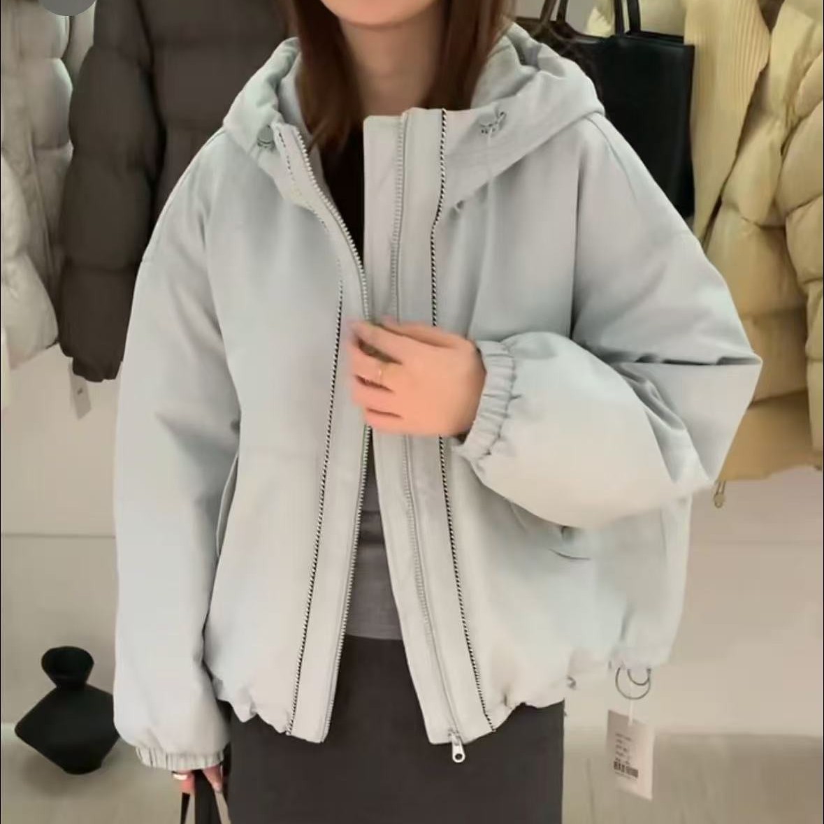 冲锋衣加厚韩系羽绒外套8021