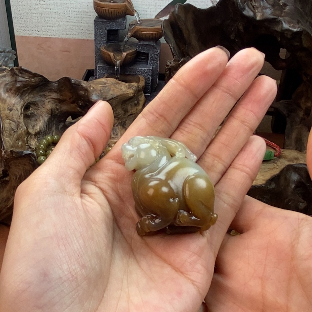 菩***子和田玉（糖玉）未镶嵌颈饰