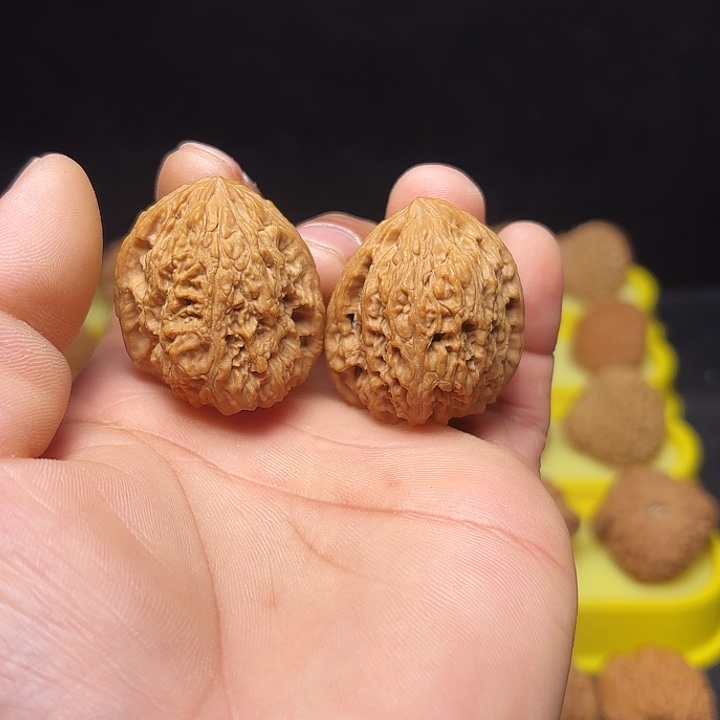 把件文玩核桃凹底蚂蚁拉丝高炮34尺5