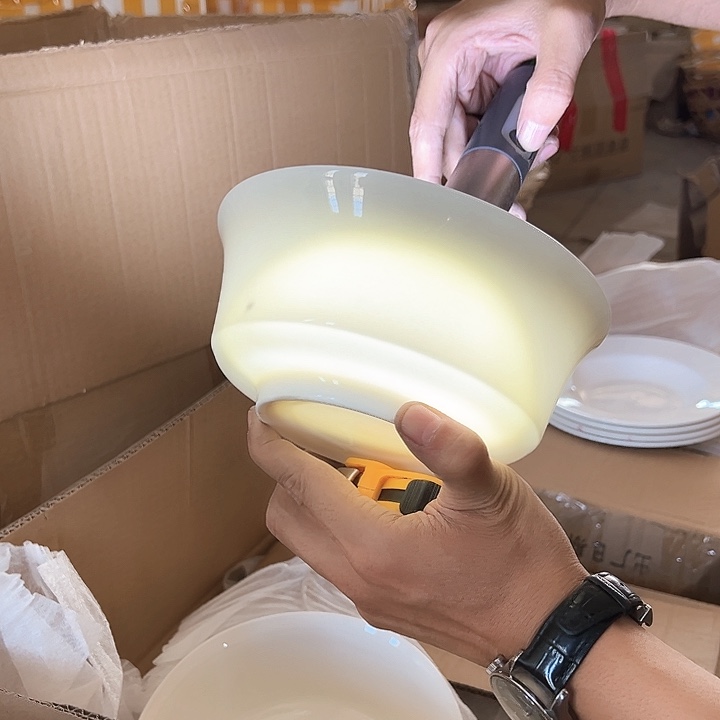 微瑕不退不换不补发  骨瓷汤碗4支