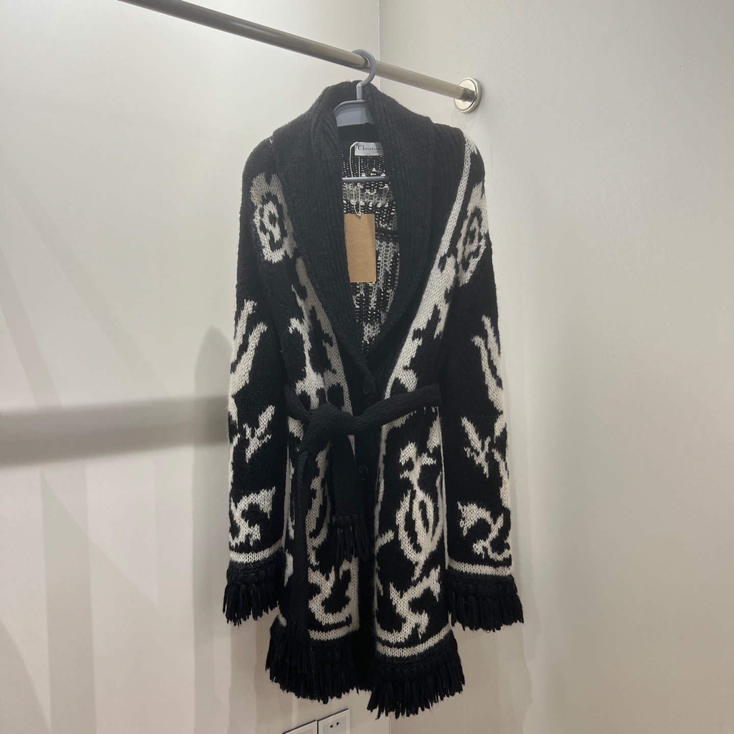 99新 DIOR/迪奥 tob781/秀款流苏开衫 M码 羊毛