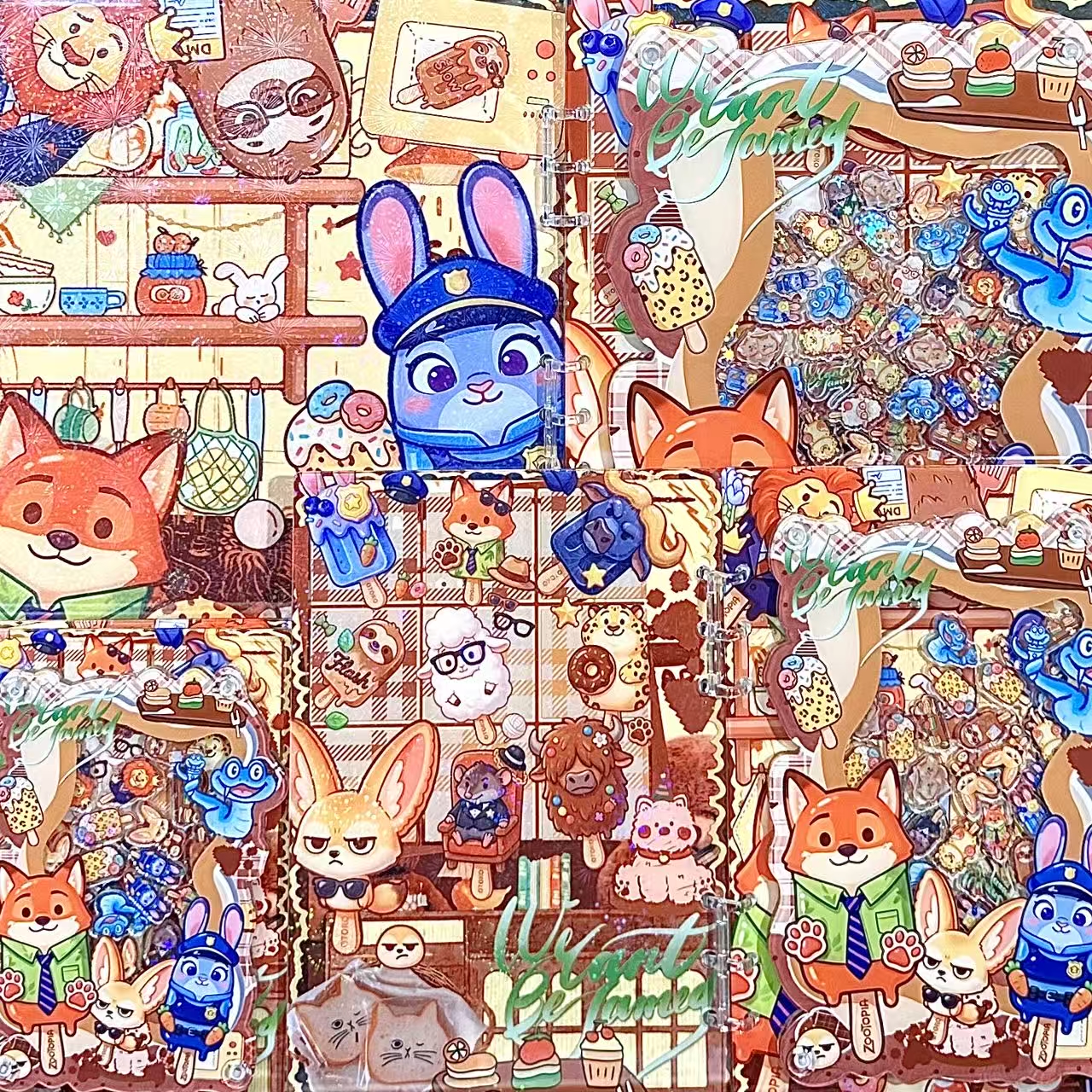 【上新疯狂动物城套餐】高定摇摇本套餐活页本手工DIY收纳盒亚克力