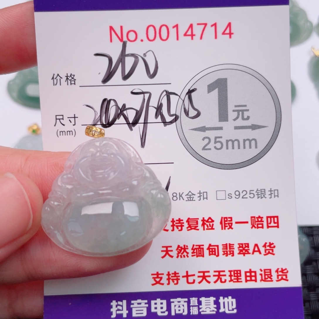 翡翠未镶嵌吊坠(不含链)
