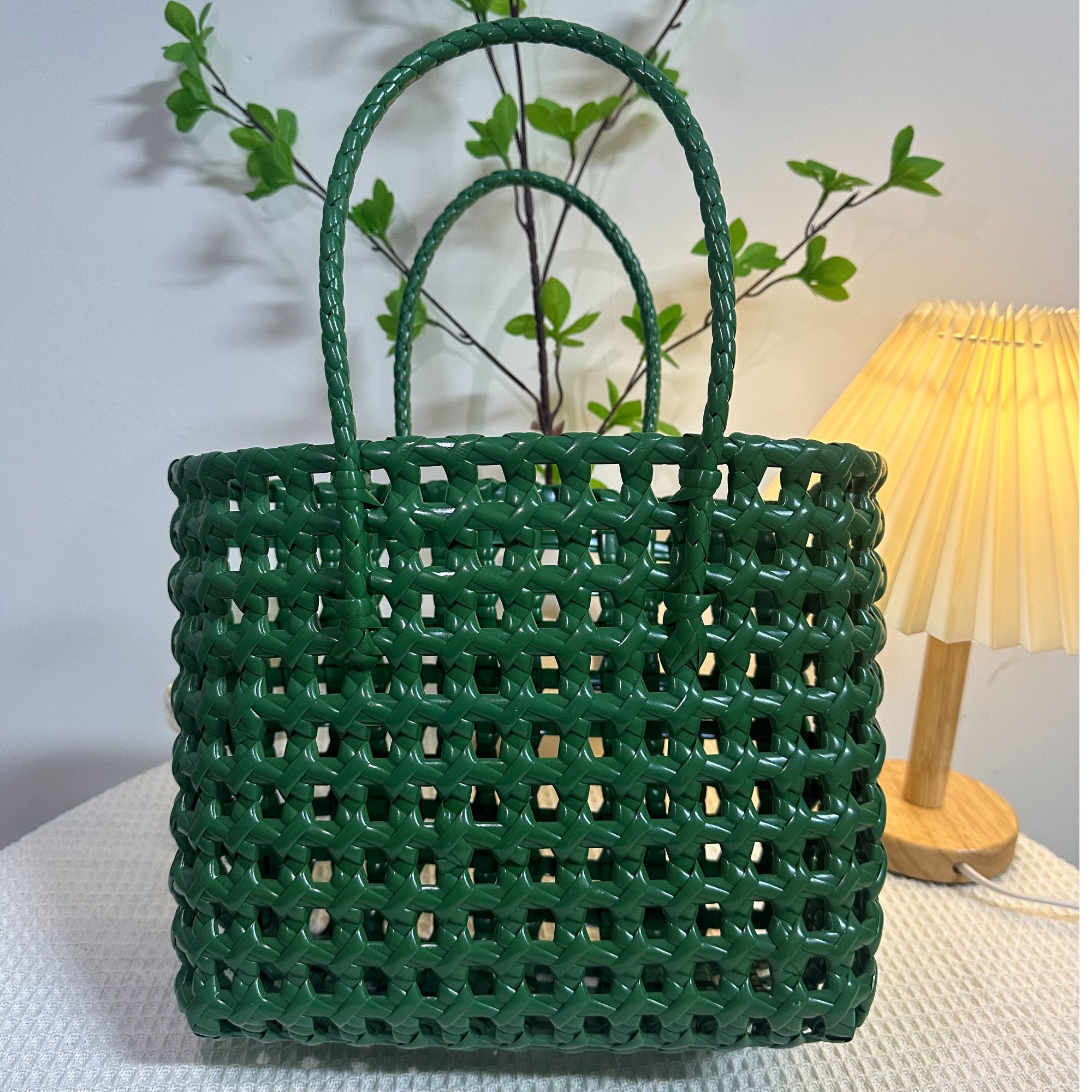 【彩虹】手工编织镂空沙滩包小众时尚