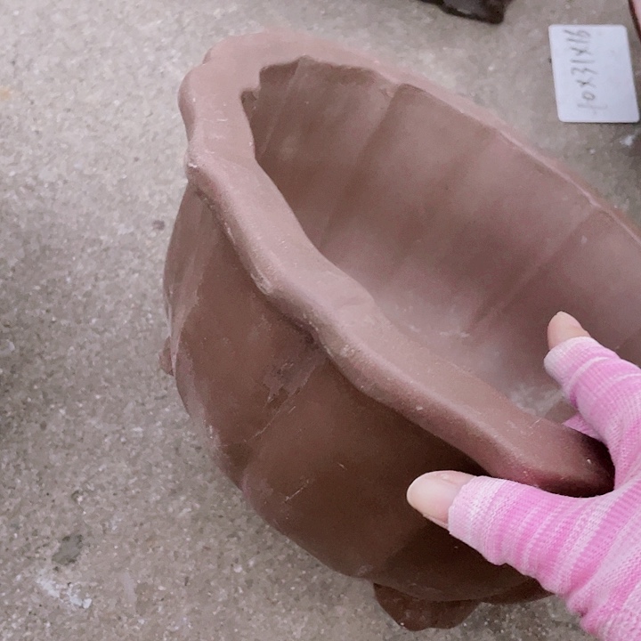 紫砂30紫色圆莲花花片角钱