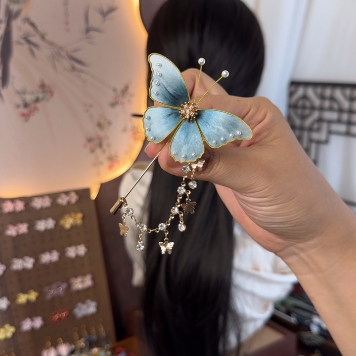 绒花非遗绒花胸针