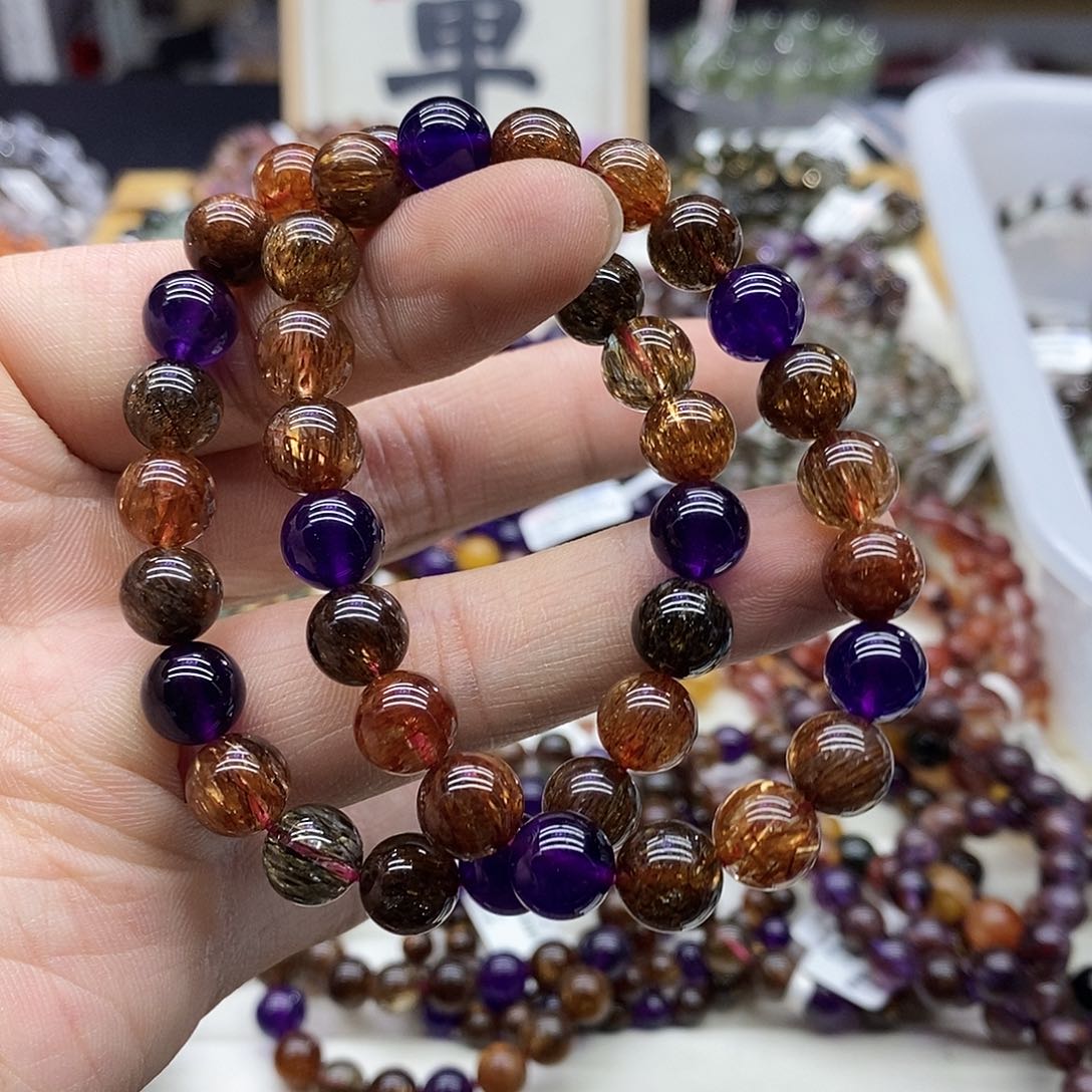 水晶手链未镶嵌多样性发货发一条