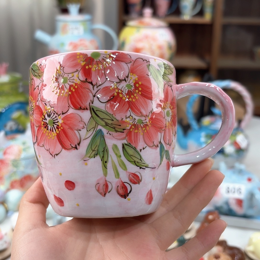 景德镇手绘高温釉下彩陶瓷茶具