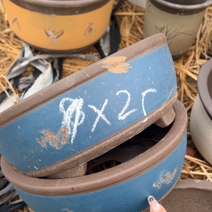 红陶紫砂碗盆口25