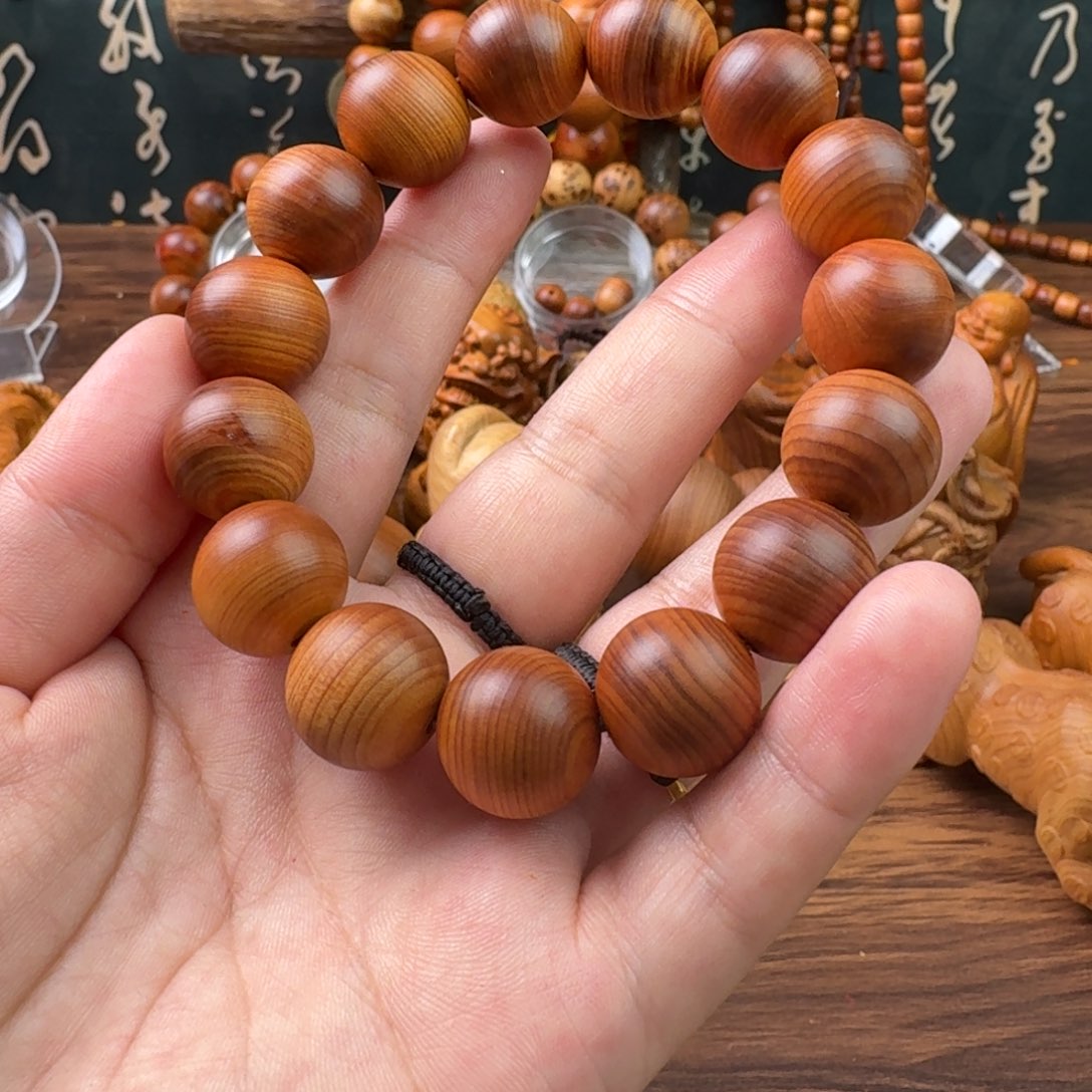 焦***吴柏木（崖柏）手串/手链1.5圆珠