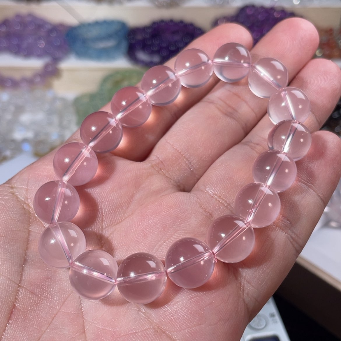 【闪购商品】水晶手链未镶嵌V****?粉水晶