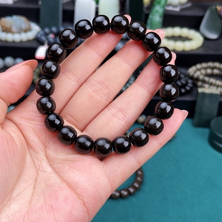 和田玉未镶嵌手链新疆且末金山矿老油糖卡10老邢