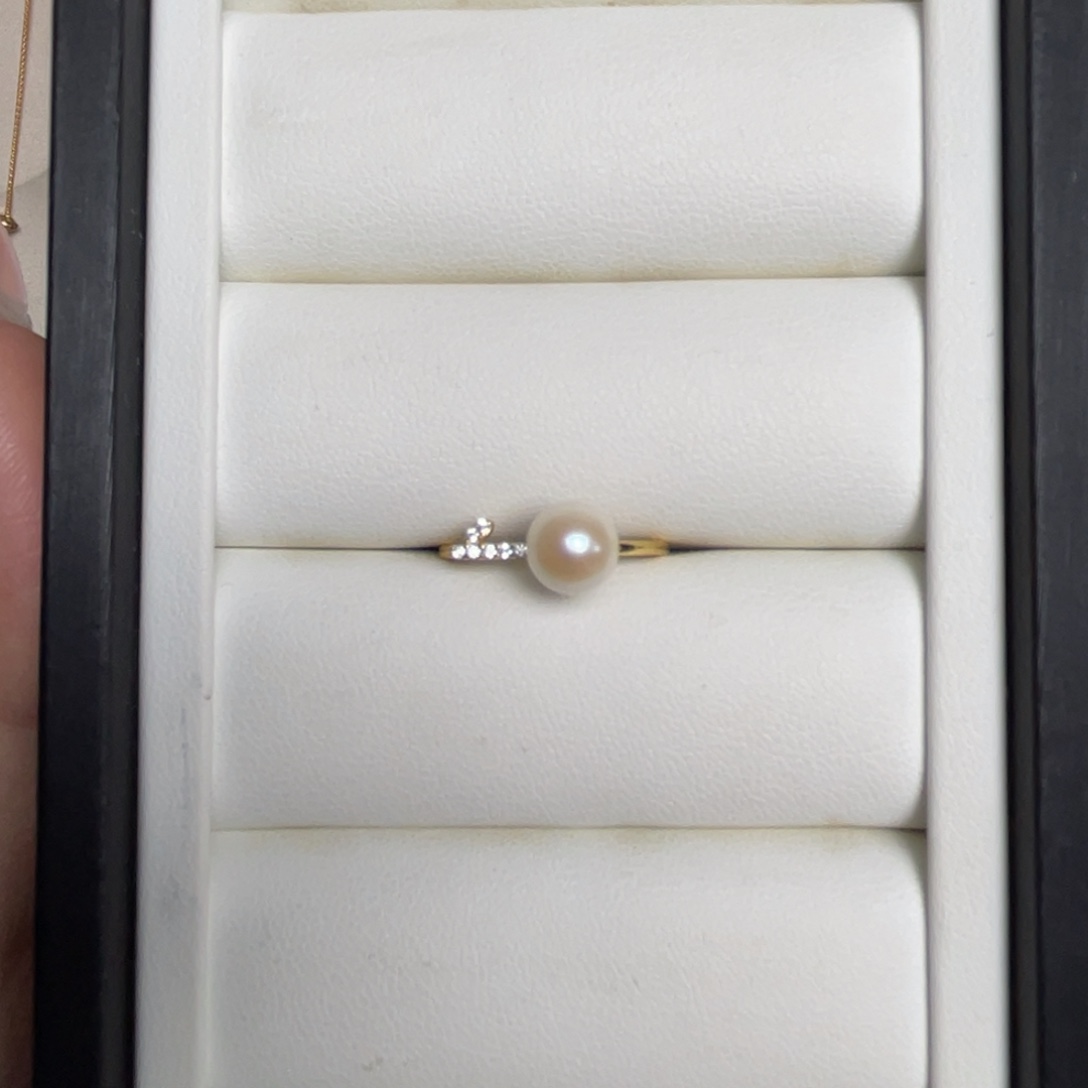 海水珍珠戒指银S925镶嵌