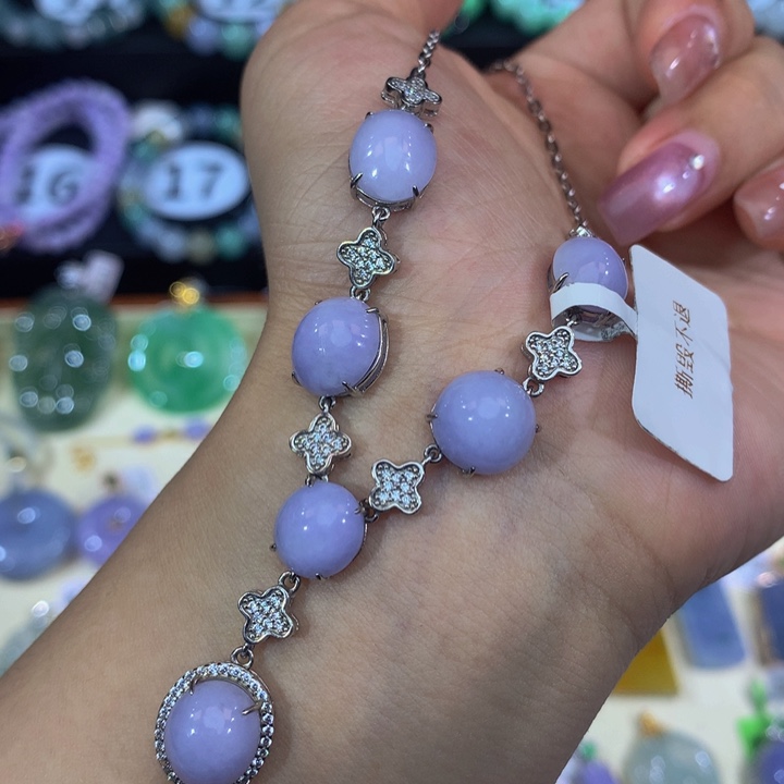 银S925镶嵌手链翡翠翡翠