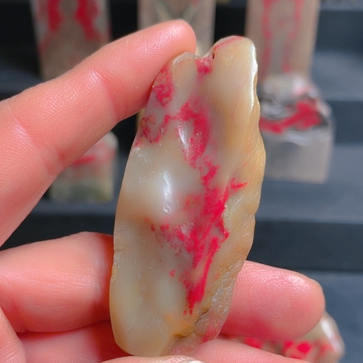 【闪购商品】昌化鸡血石牛*愚昌化田黄鸡血原石