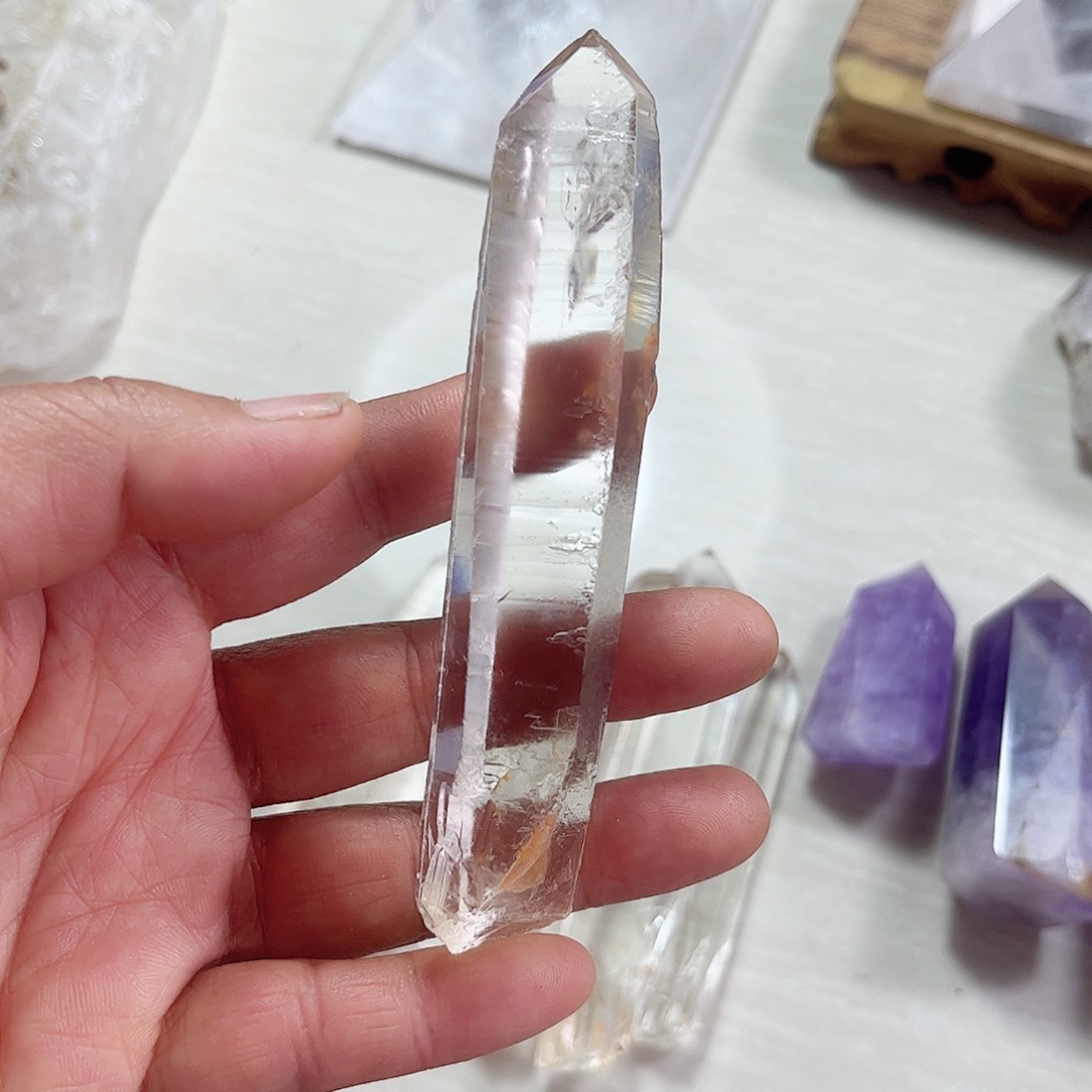 水晶天然水晶柱摆件未镶嵌和*