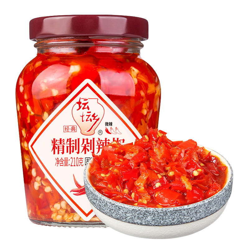 坛坛乡精制剁辣椒210g/425g湖南特产下饭菜湖南剁椒酱家用调味