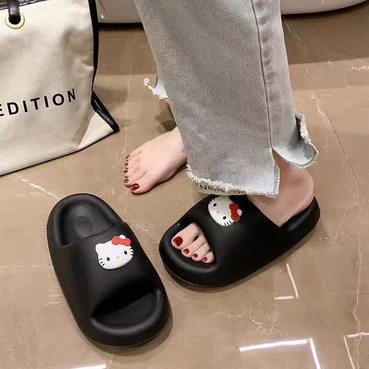 可爱kitty猫拖鞋外穿女夏季家居家用防滑防臭软厚底踩屎感凉拖鞋