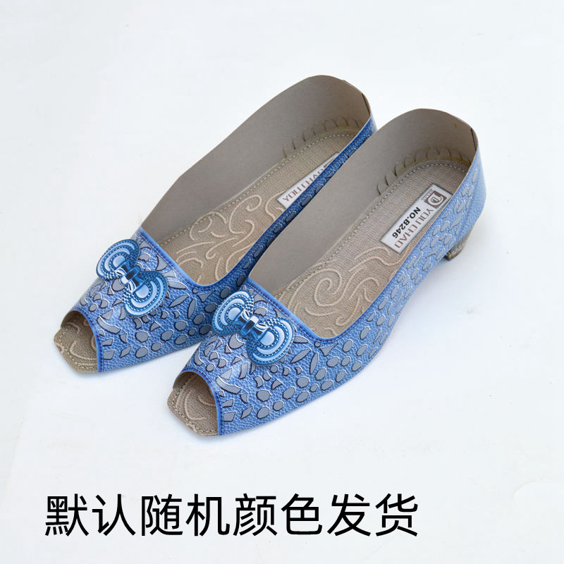 新款纸扎女士立体凉鞋鱼嘴鞋祭拜用品周年清明中元节寒衣节春节