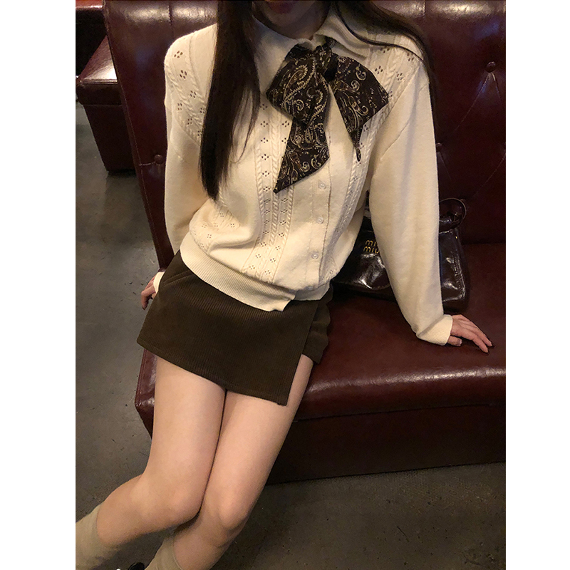 【HRG】冬季法式复古时尚设计感百搭A字半身裙254C4582