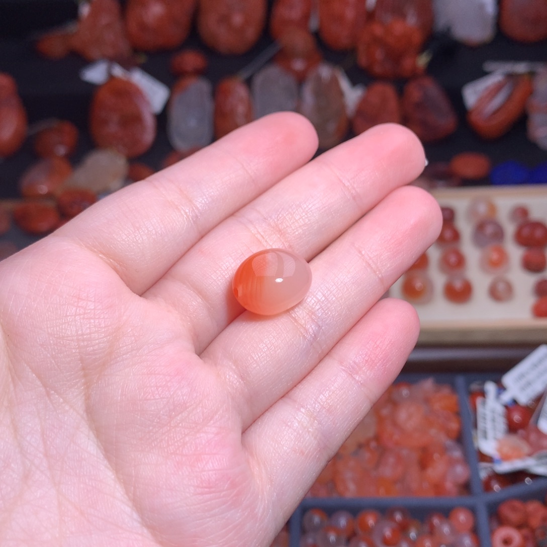 南红玛瑙未镶嵌珠宝半成品糖豆