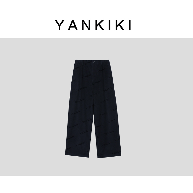 深藏青羊毛西裤 YANKIKI 2025冬季新款NEW