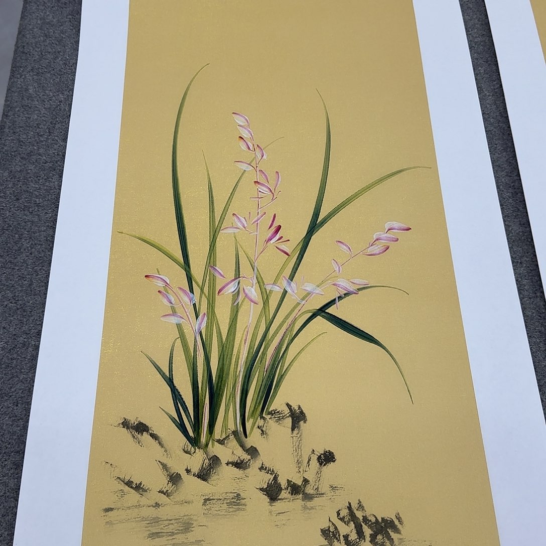 灵***枫国画国画立体兰花