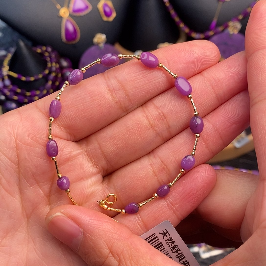 苏纪石（舒俱来）手链18K金镶嵌