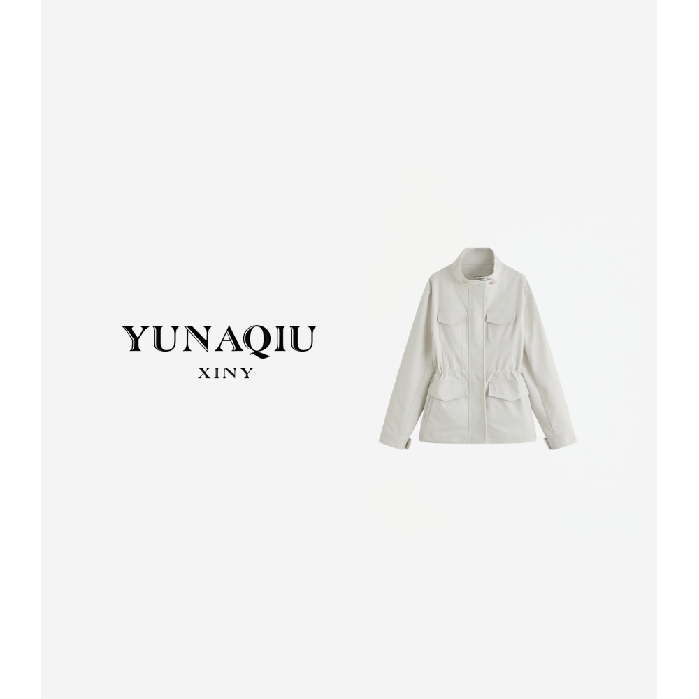 YUNAQIU-透气女风衣秋季运动外套女款街头风工装外套-9902