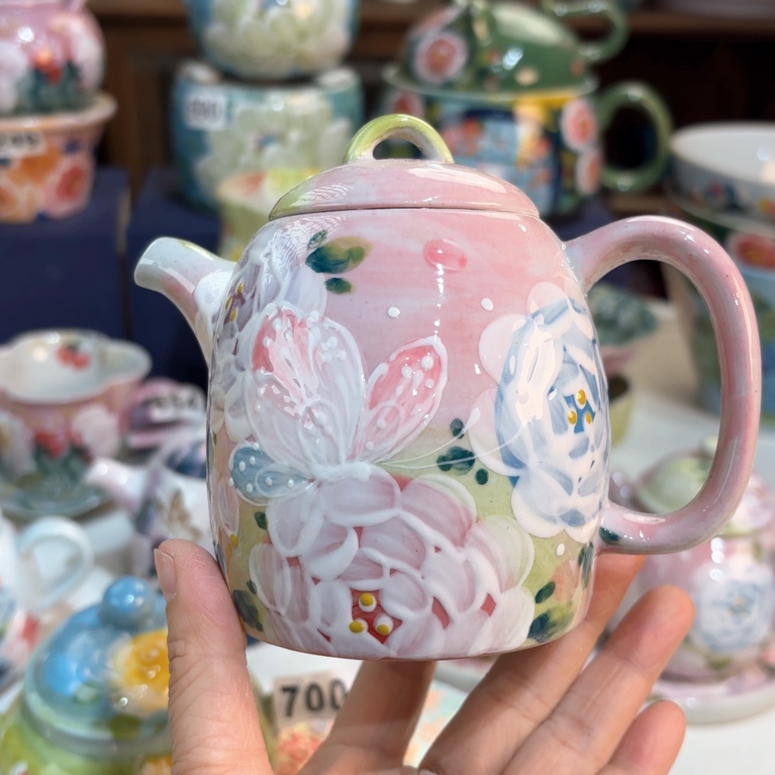 景德镇手绘高温釉下彩陶瓷茶具