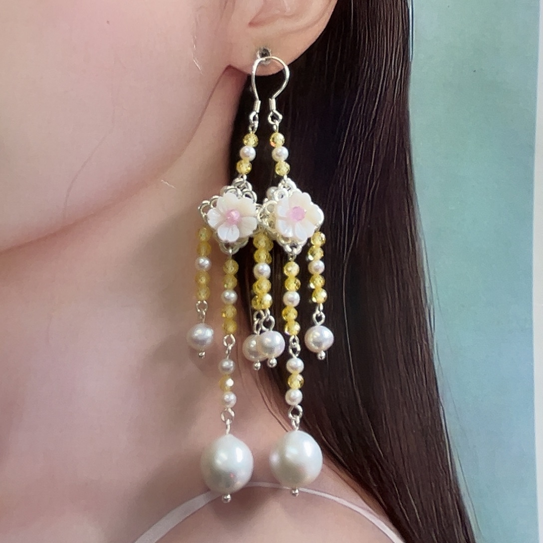 P***7925银博雅手作S925纯银耳饰