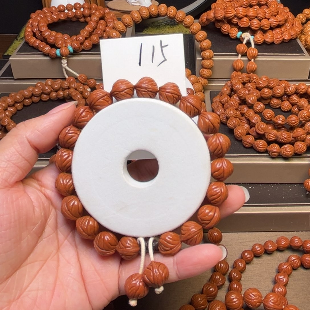 手串桃核野生小奶豆11左右精品无修