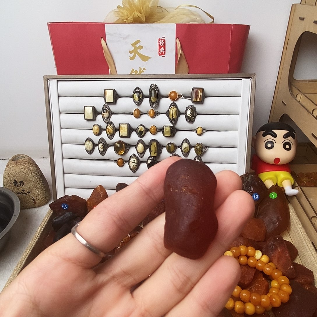 裸石蜜蜡未镶嵌金绞蜜