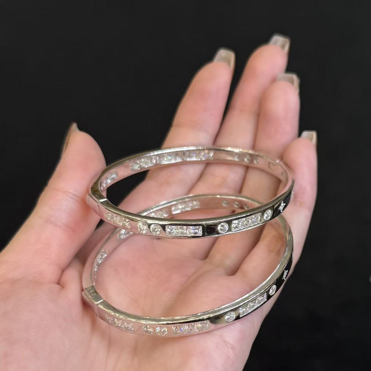 925银莫桑石银制品 TH1220-9819-176莫桑钻手镯（自选/多样发一）Z