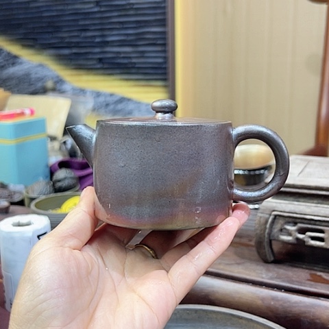 戬谷龙窑坭兴陶柴烧茶壶