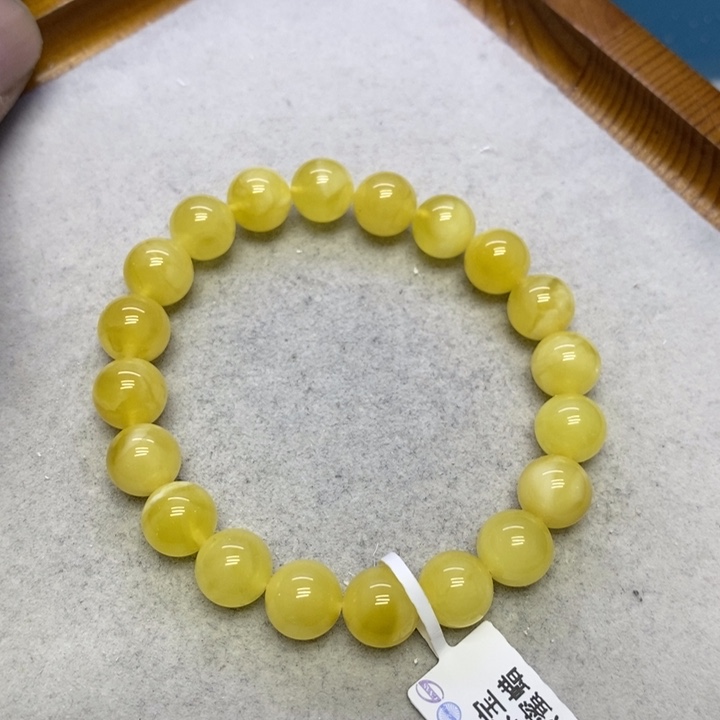 蜜蜡裸石未镶嵌手串